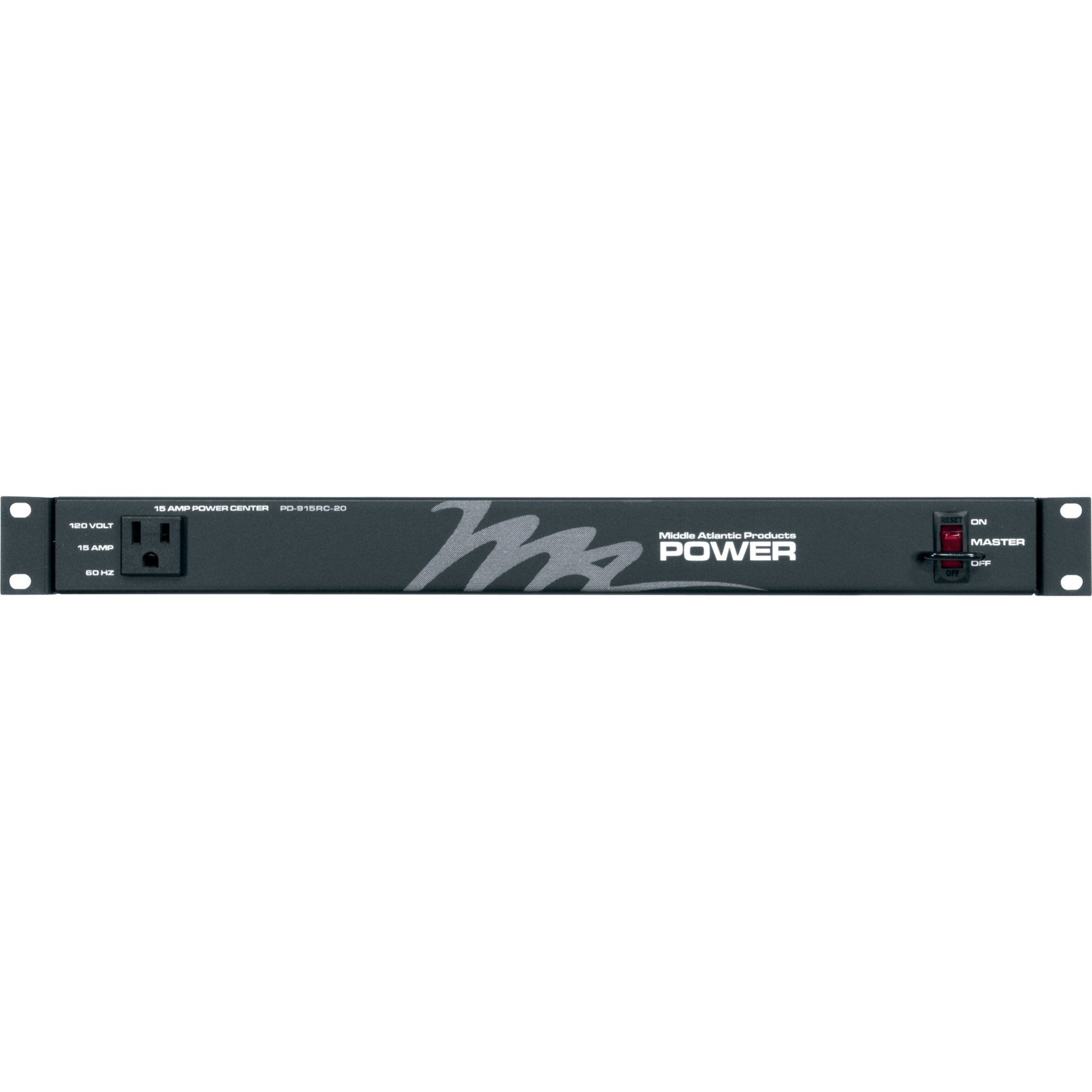 Middle Atlantic PD Series Slim High-Density 15 Amp Vertical Power Strip - 20ft Power Cord - PD915RC20