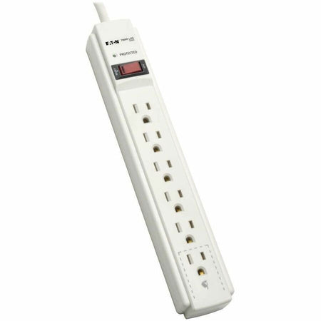 Eaton Tripp Lite Series Protect It! 6-Outlet Surge Protector, 6 ft. Cord, 900 Joules, Diagnostic LED, Light Gray Housing - TLP606