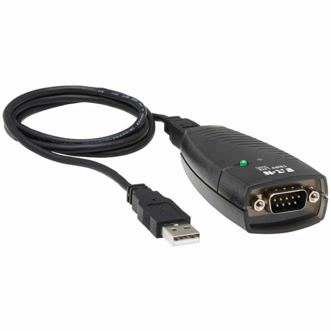 Tripp Lite by Eaton Keyspan USB to Serial Adapter - USB-A Male to DB9 RS232 Male 3 ft. (0.91 m) TAA - USA-19HS