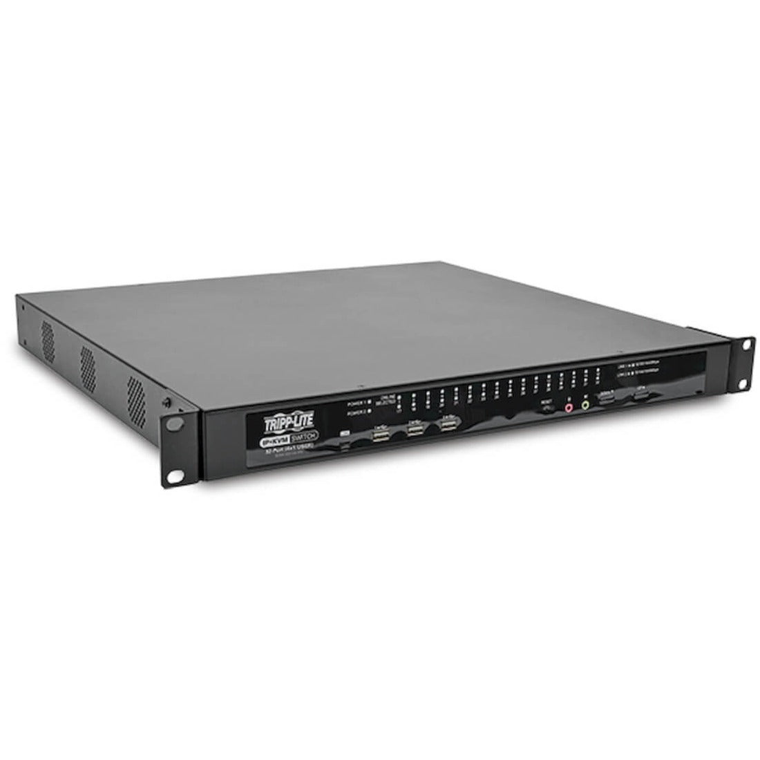 Tripp Lite by Eaton NetDirector 32-Port Cat5 KVM over IP Switch - Virtual Media, 4 Remote + 1 Local User, 1U Rack-Mount, TAA - B064-032-04-IPG