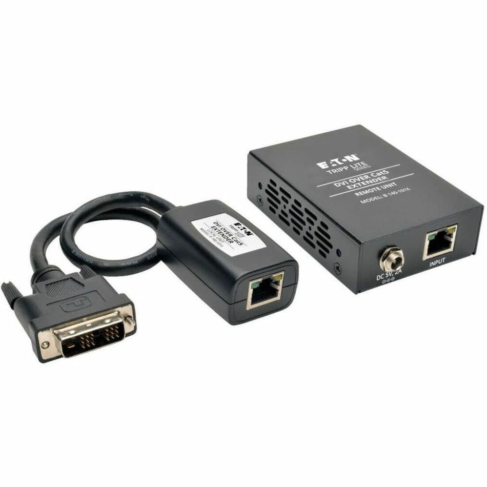 Eaton Tripp Lite Series DVI over Cat5/6 Active Extender Kit, Box-Style Transmitter/Receiver for Video, Up to 200 ft. (60 m), TAA - B140-101X