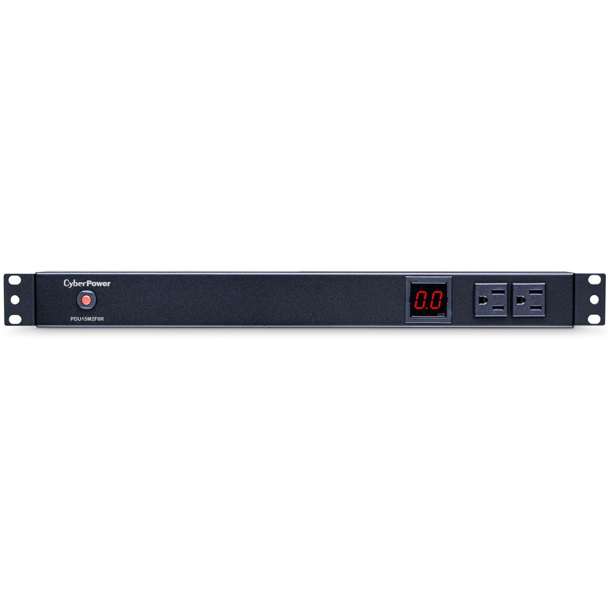 CyberPower PDU15M2F8R Single Phase 100 - 125 VAC 15A Metered PDU - PDU15M2F8R