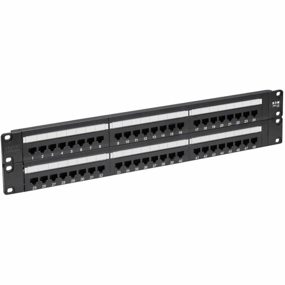 Tripp Lite by Eaton 48-Port Cat6 Cat5 Patch Panel Rackmount 110 Punch Down RJ45 Ethernet 1URM 568B - N252-048