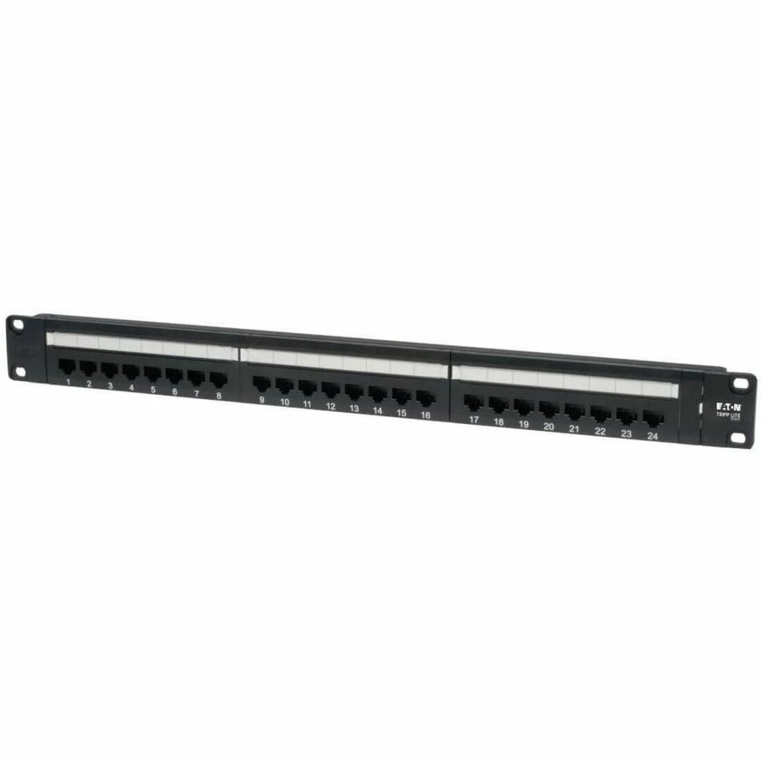 Tripp Lite by Eaton 24-Port Cat6 Cat5 Patch Panel Rackmount 110 Punch Down RJ45 Ethernet 1URM - N252-024