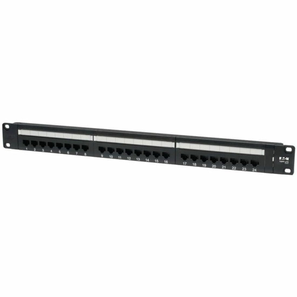 Tripp Lite by Eaton 24-Port Cat6 Cat5 Patch Panel Rackmount 110 Punch Down RJ45 Ethernet 1URM - N252-024