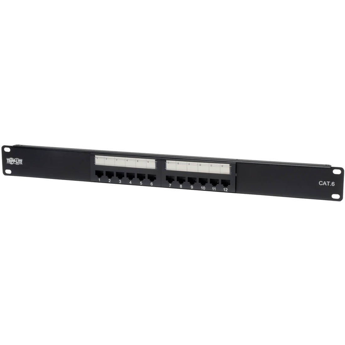 Tripp Lite by Eaton 12-Port Cat6 Cat5 Patch Panel 568B 110 Punch Down Rackmount RJ45 1URM TAA - N252-012