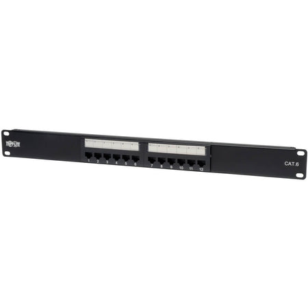 Tripp Lite by Eaton 12-Port Cat6 Cat5 Patch Panel 568B 110 Punch Down Rackmount RJ45 1URM TAA - N252-012
