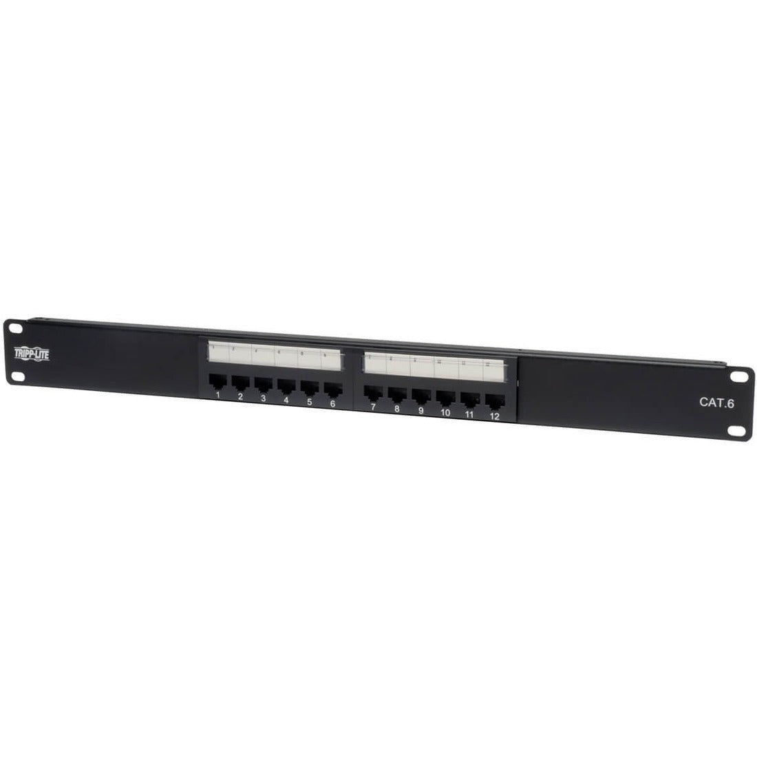Tripp Lite by Eaton 12-Port 1U Rack-Mount Cat6/Cat5 110 Patch Panel 568B, RJ45 Ethernet, TAA - N252-012