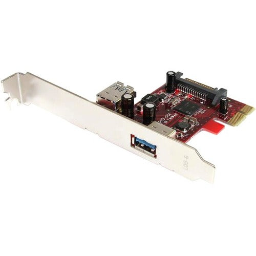 StarTech.com 2 port PCI Express SuperSpeed USB 3.0 Card with UASP Support - 5Gbps - 1 Internal 1 External - PEXUSB3S11