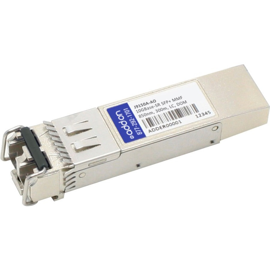 AddOn HP J9150A Compatible TAA Compliant 10GBase-SR SFP+ Transceiver (MMF, 850nm, 300m, LC, DOM) - J9150A-AO