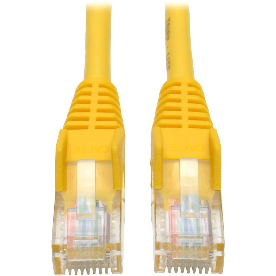 Eaton Tripp Lite Series Cat5e 350 MHz Snagless Molded (UTP) Ethernet Cable (RJ45 M/M), PoE - Yellow, 25 ft. (7.62 m) - N001-025-YW