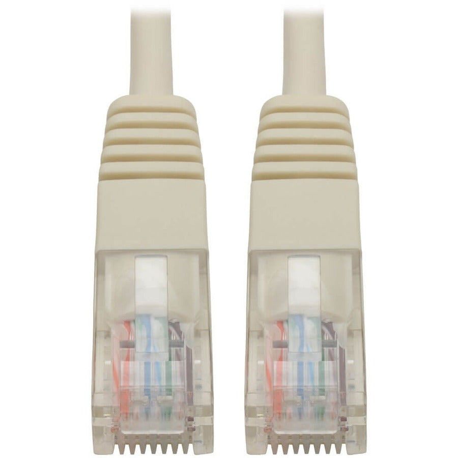 Eaton Tripp Lite Series Cat5e 350 MHz Molded (UTP) Ethernet Cable (RJ45 M/M), PoE - White, 1 ft. (0.31 m) - N002-001-WH