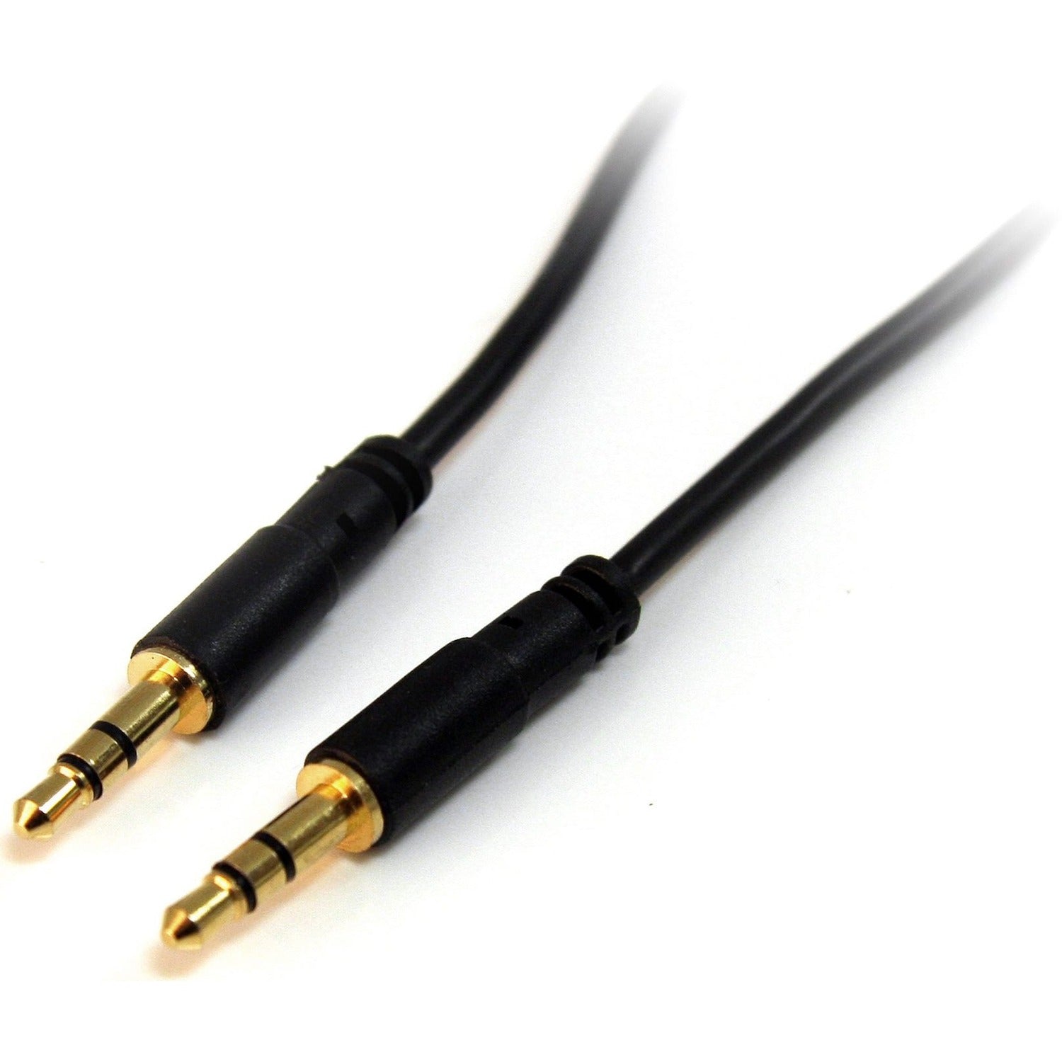 StarTech.com 1 ft Slim 3.5mm Stereo Audio Cable - M/M - MU1MMS