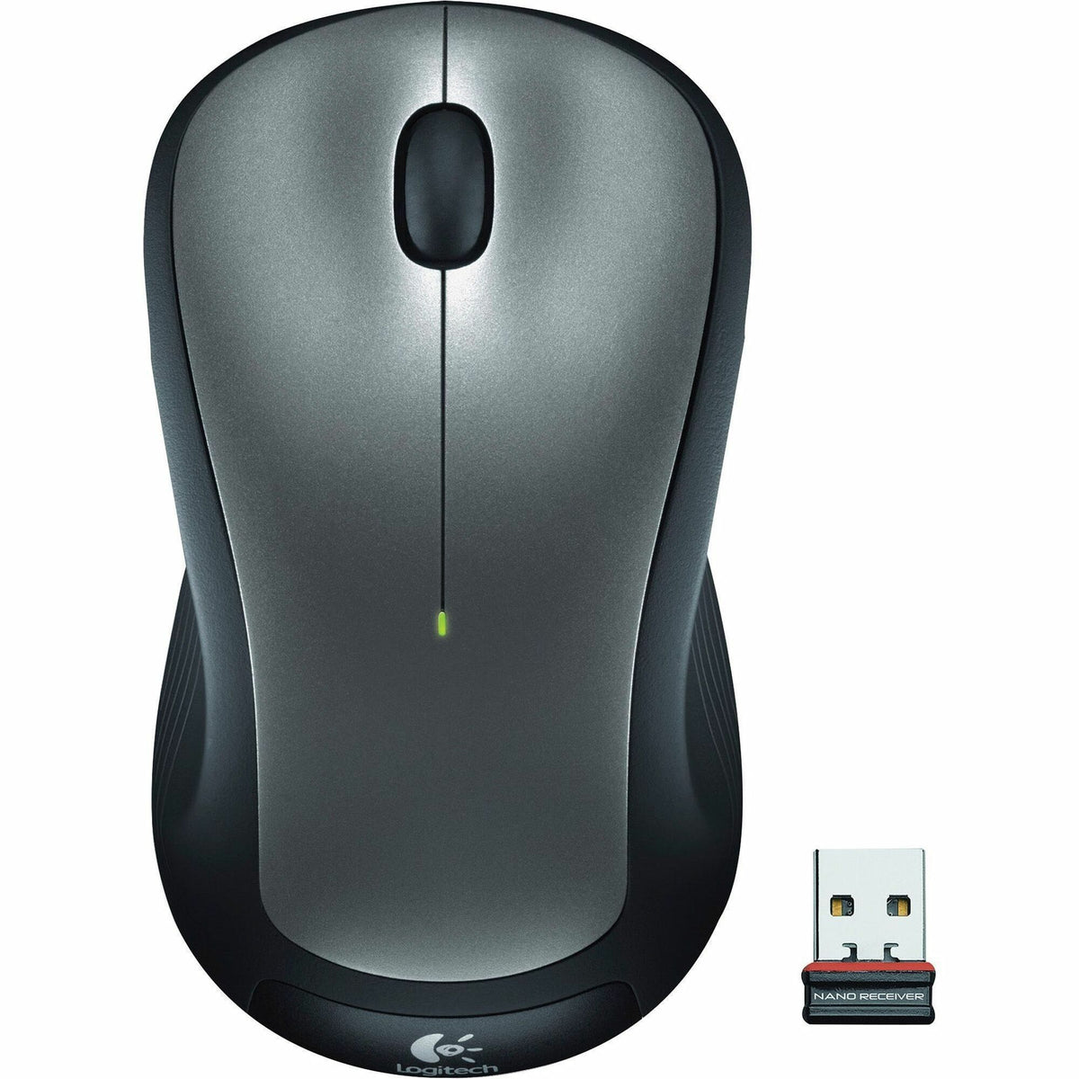 Logitech M310 Wireless Mouse, 2.4 GHz with USB Nano Receiver, 1000 DPI Optical Tracking, Ambidextrous, Silver - 910-001675