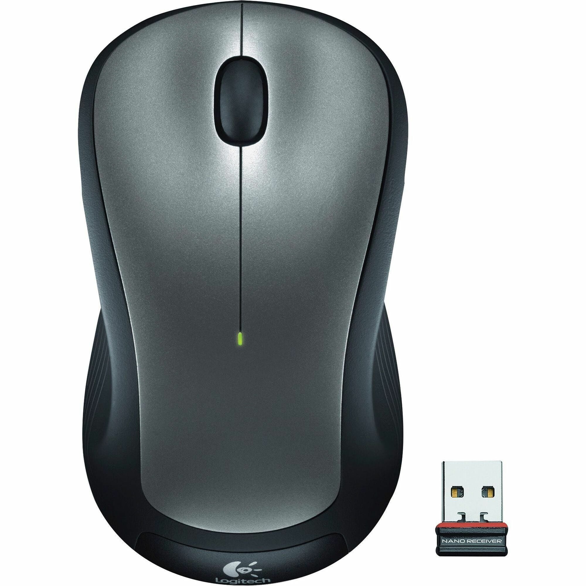 Logitech M310 Wireless Mouse, 2.4 GHz with USB Nano Receiver, 1000 DPI Optical Tracking, Ambidextrous, Silver - 910-001675