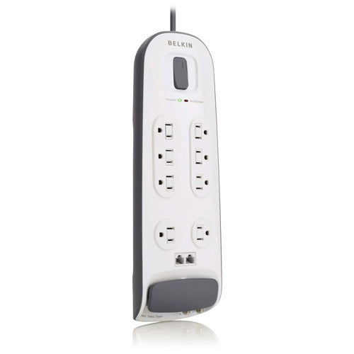 Belkin 8-outlet Surge Protector with 6 ft Power Cord with Telephone Protection - BV108200-06