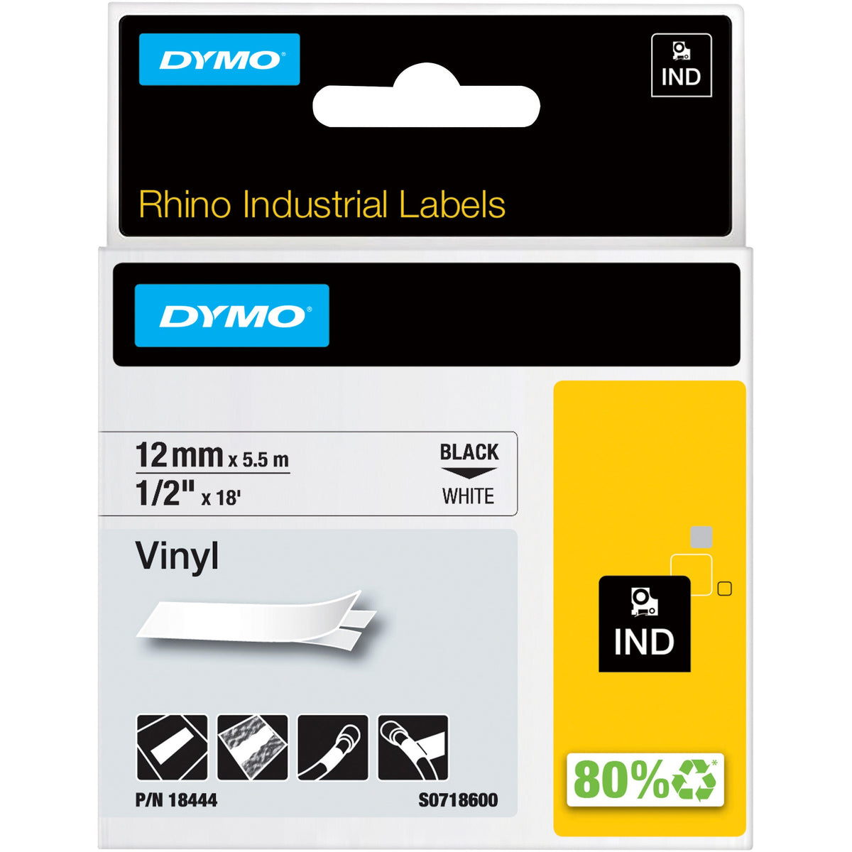 Dymo Rhino Industrial Vinyl Labels - 18444