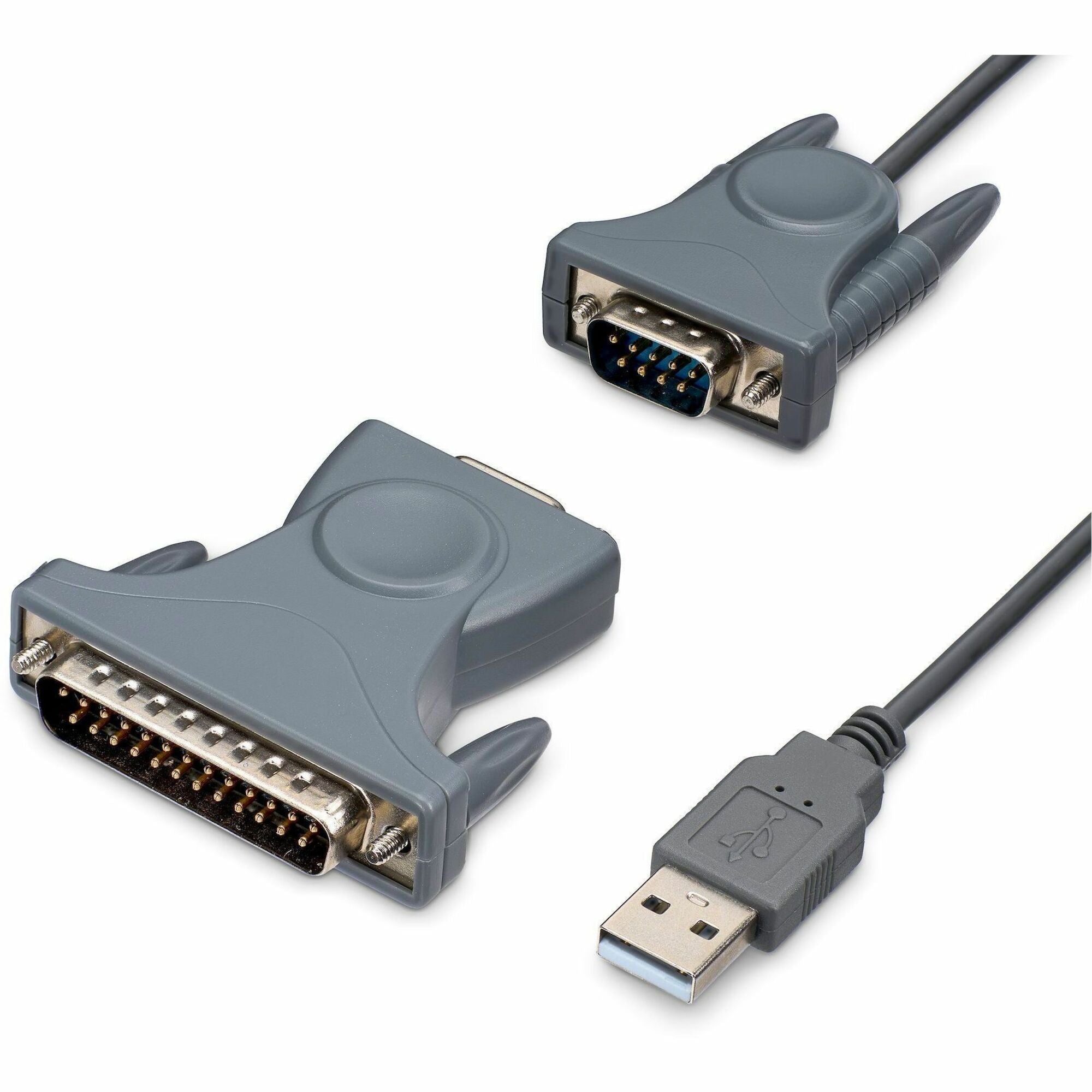 StarTech.com 3ft (91cm) 1-Port USB to Serial Cable, DB9/DB25 RS232 to USB Converter, Prolific, USB to Serial Adapter - ICUSB232DB25