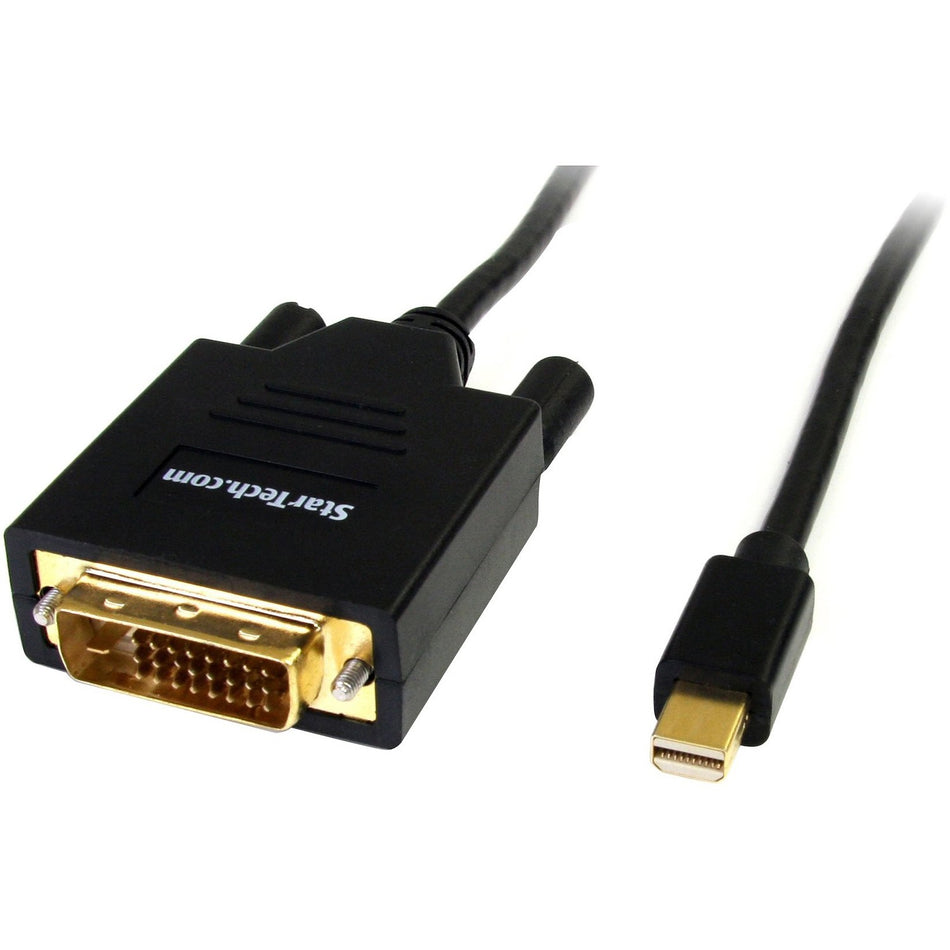 StarTech.com 6ft Mini DisplayPort to DVI Cable, Mini DP to DVI-D Adapter/Converter Cable, 1080p Video, mDP 1.2 to DVI Monitor/Display - MDP2DVIMM6