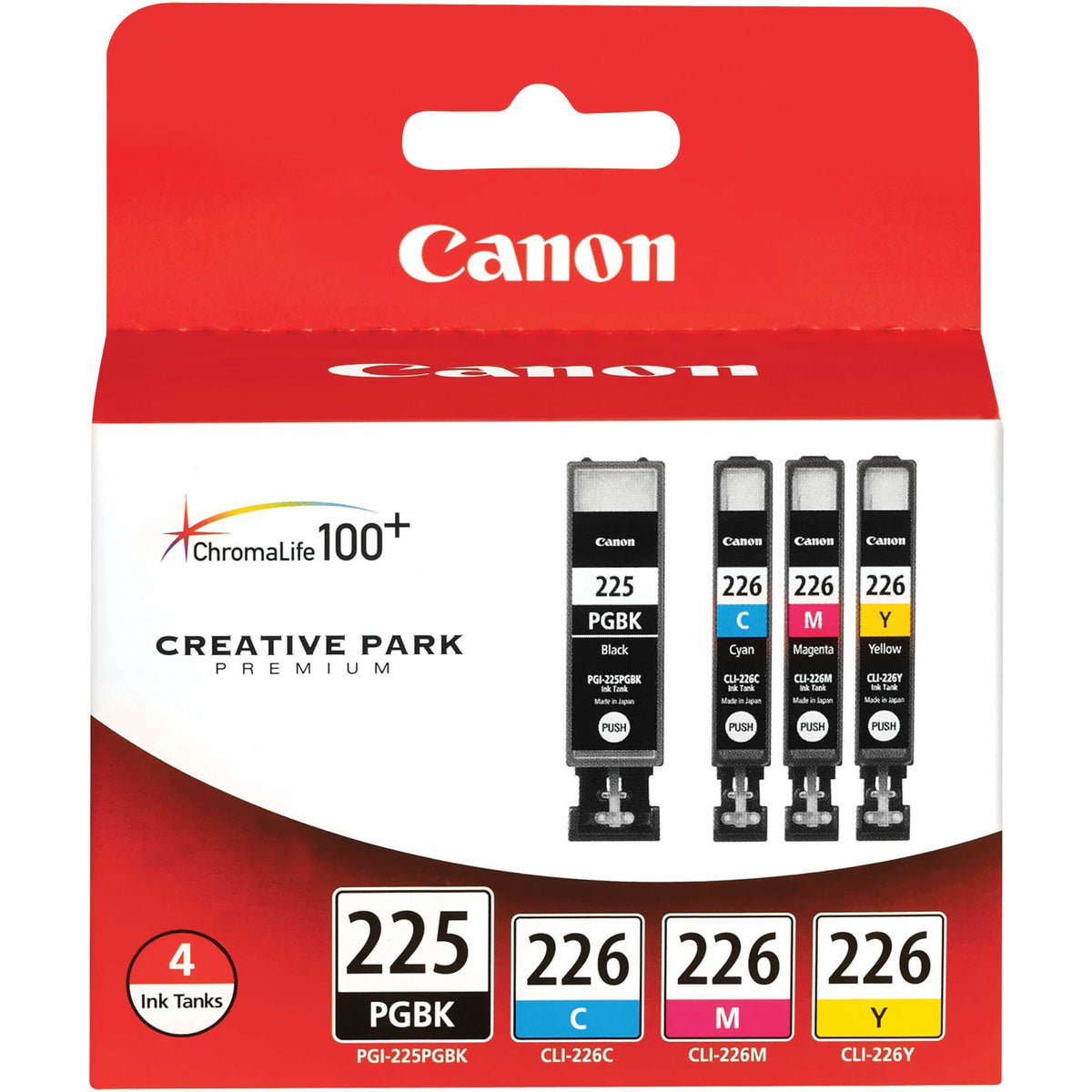 Canon 4530B008 Original Inkjet Ink Cartridge - Black, Cyan, Magenta, Yellow - 4 / Pack - 4530B008