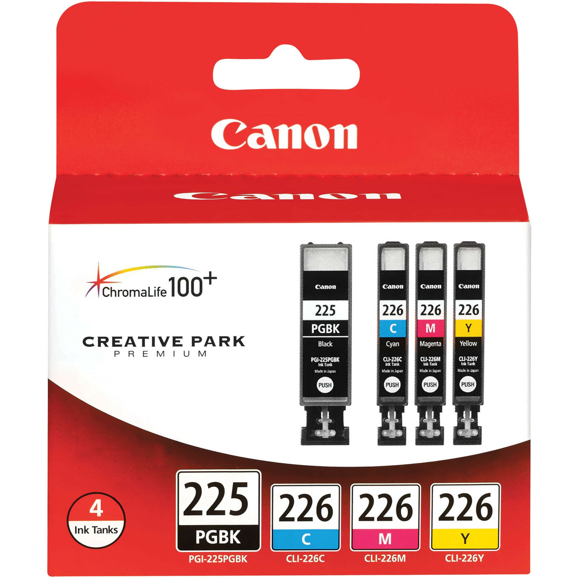 Canon 4530B008 Original Inkjet Ink Cartridge - Black, Cyan, Magenta, Yellow - 4 / Pack - 4530B008