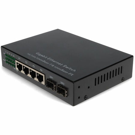 AddOn 4 10/100/1000Base-TX(RJ-45) to 2x open SFP Gigabit Ethernet Switch - AO-GES-42-S