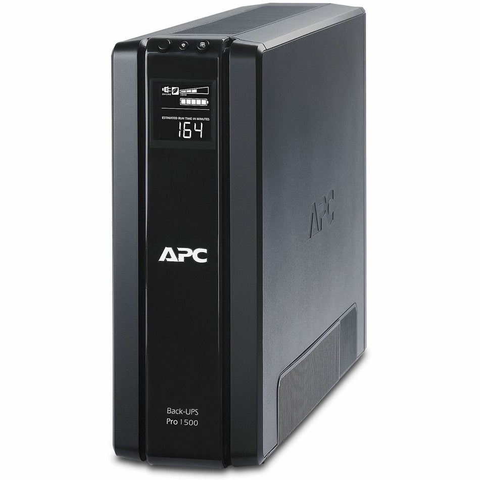 APC Back-UPS Pro, 1500VA/865W, Tower, 120V, 10x NEMA 5-15R outlets, AVR, LCD, User Replaceable Battery - BR1500G