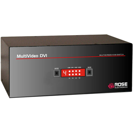 Rose Electronics MDM-4T3DDL/A1 KVM Switch - MDM-4T3DDL/A1