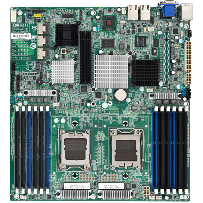Tyan S8226 S8226WGM3NR Server Motherboard Server Motherboard - AMD SR5690 Chipset - Socket C32 LGA-1207 - SSI EEB - S8226WGM3NR