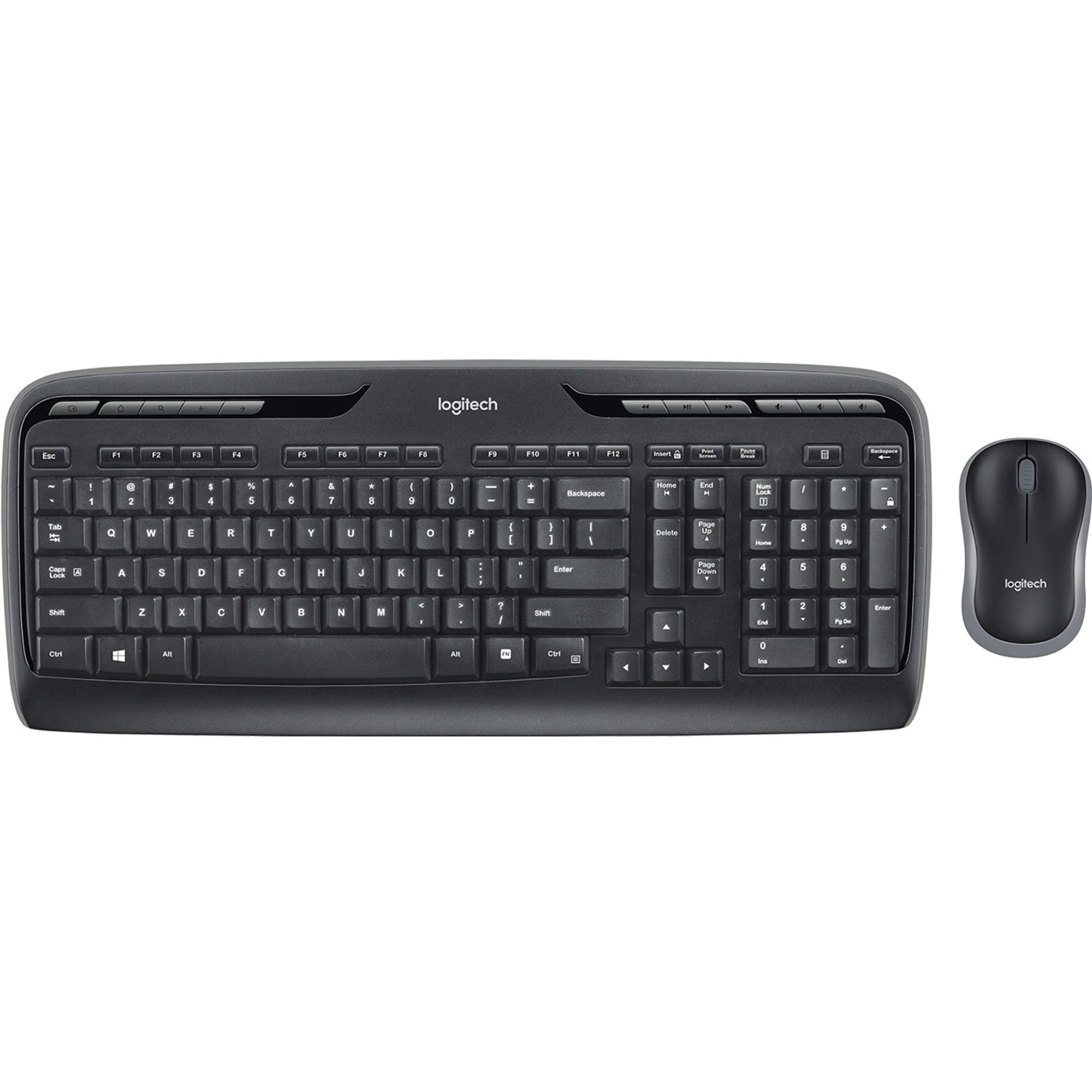 Logitech MK320 Wireless Keyboard and Mouse Combo for Windows, 2.4 GHz Wireless with a Nano USB-Receiver, Portable Mouse, Multimedia Keys - 920-002836