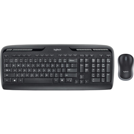 Logitech MK320 Wireless Keyboard and Mouse Combo for Windows, 2.4 GHz Wireless with a Nano USB-Receiver, Portable Mouse, Multimedia Keys - 920-002836