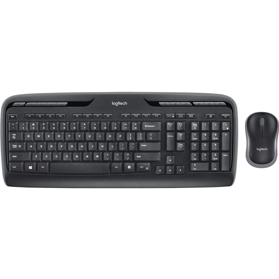 Logitech MK320 Wireless Keyboard and Mouse Combo for Windows, 2.4 GHz Wireless with a Nano USB-Receiver, Portable Mouse, Multimedia Keys - 920-002836