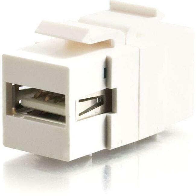 C2G Snap-In USB A/B Female Keystone Insert Module - White - 28751