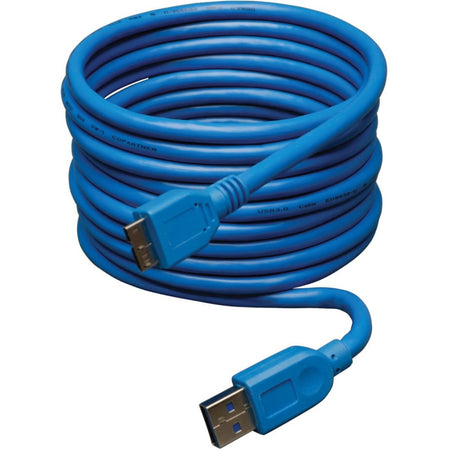 Eaton Tripp Lite Series USB 3.0 SuperSpeed Device Cable (A to Micro-B M/M), Blue, 10 ft. (3.05 m) - U326-010