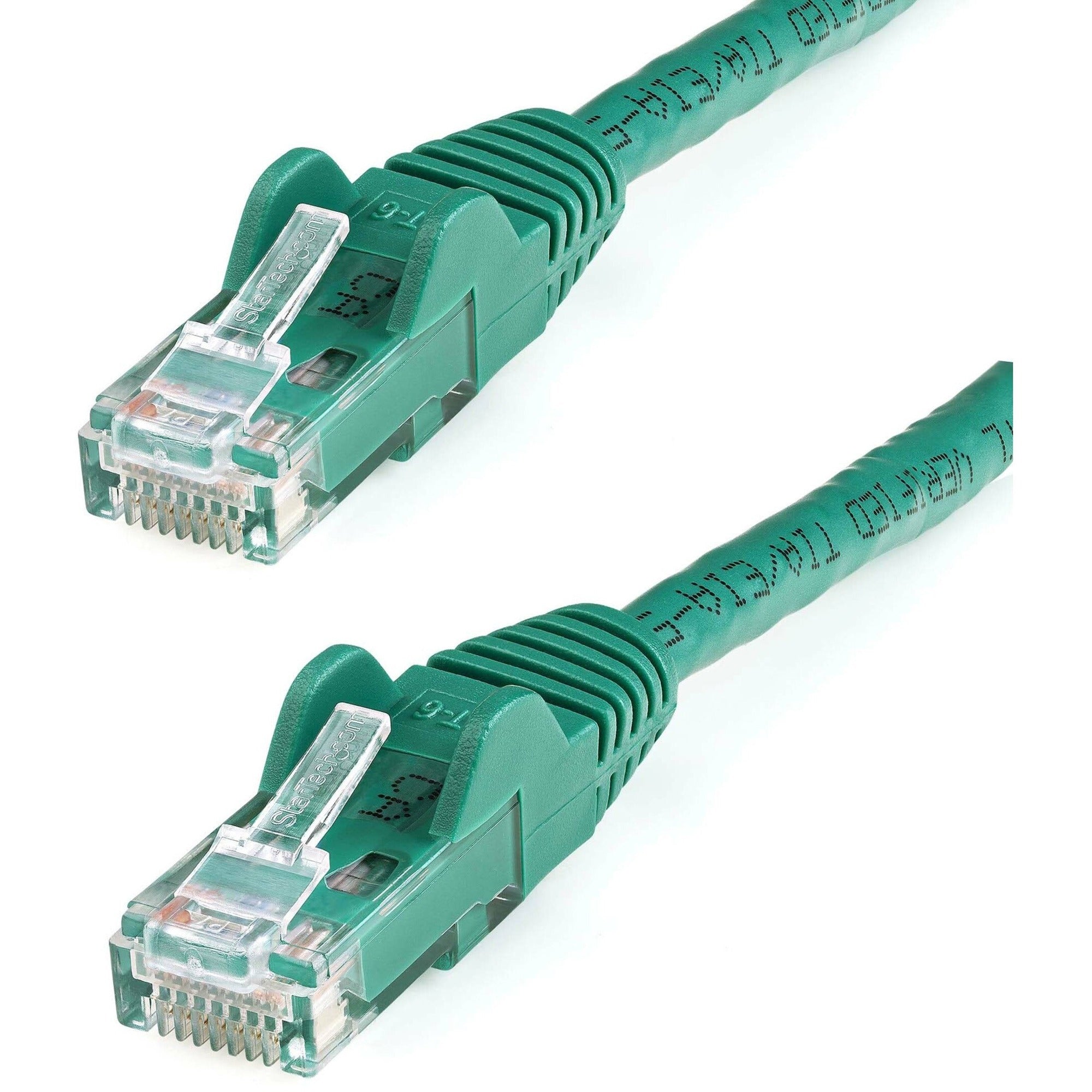 StarTech.com 100ft CAT6 Ethernet Cable - Green Snagless Gigabit - 100W PoE UTP 650MHz Category 6 Patch Cord UL Certified Wiring/TIA - N6PATCH100GN