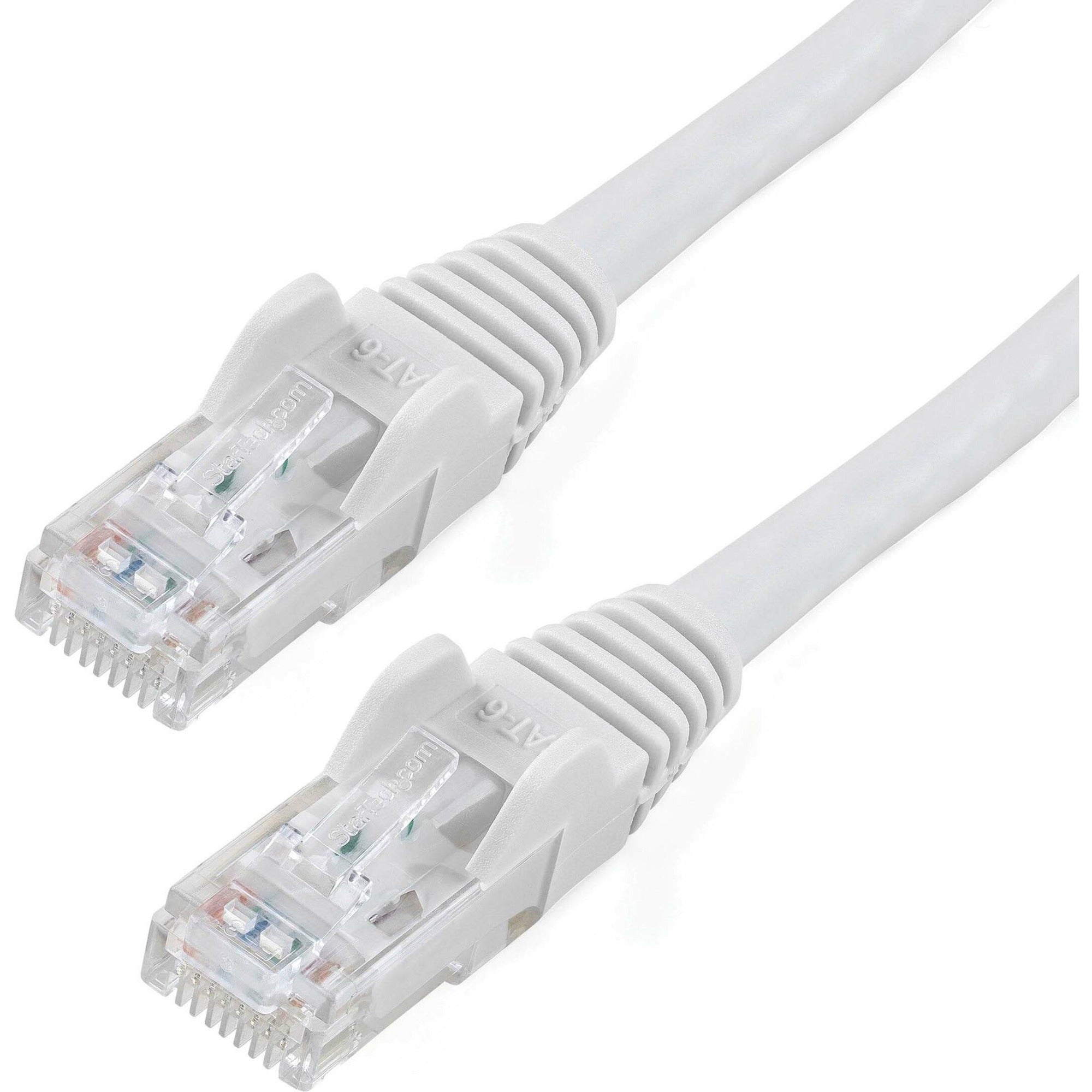 StarTech.com 100ft CAT6 Ethernet Cable - White Snagless Gigabit - 100W PoE UTP 650MHz Category 6 Patch Cord UL Certified Wiring/TIA - N6PATCH100WH