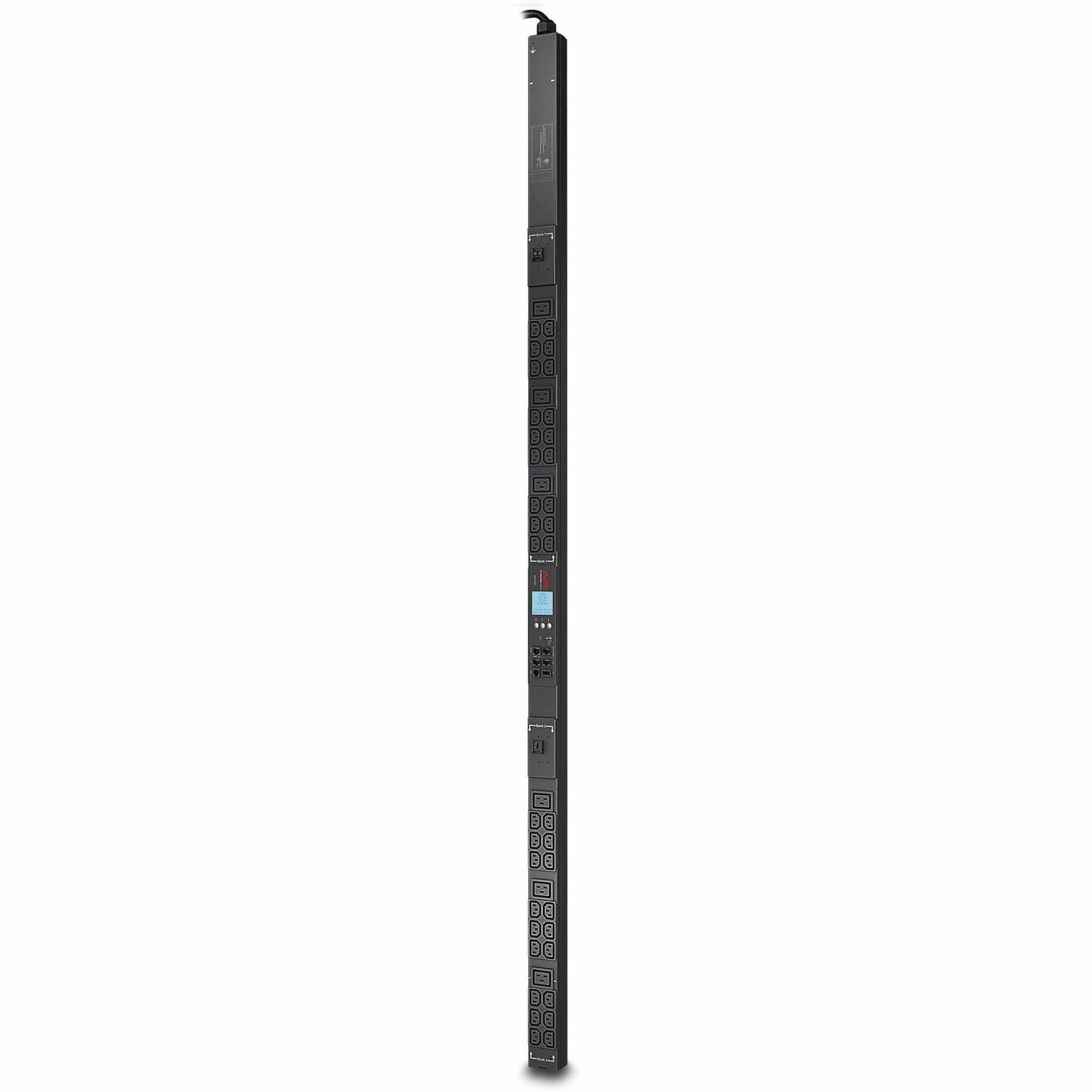 APC NetShelter Metered Rack PDU, 0U, 5.0kW, 200V and 208V, 30A, 36 C13 and 6 C19 outlets - AP8841