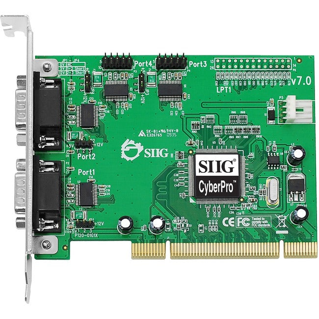 SIIG CyberSerial JJ-P45012-S7 4-port PCI Serial Adapter - JJ-P45012-S7