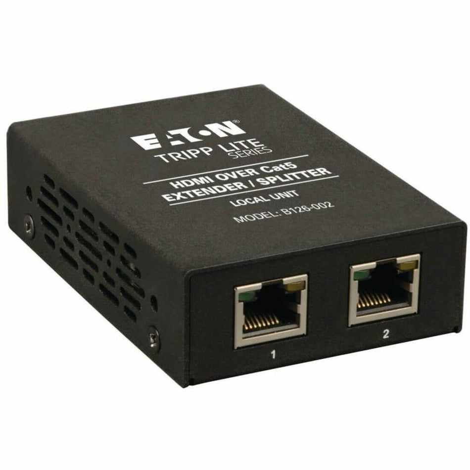 Eaton Tripp Lite Series 2-Port HDMI over Cat5/6 Extender/Splitter, Box-Style Transmitter for Video/Audio, Up to 150 ft. (45 m), TAA - B126-002