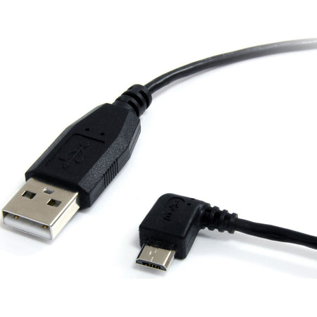 StarTech.com 3 ft Micro USB Cable - A to Left Angle Micro B - UUSBHAUB3LA