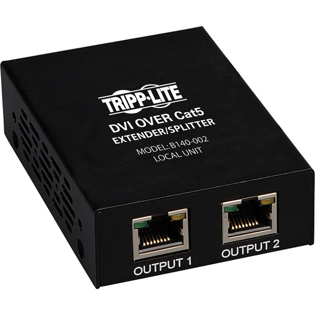 Tripp Lite by Eaton 2-Port DVI over Cat5/6 Splitter/Extender, Box-Style Transmitter for Video, DVI-D Single Link, 200 ft. (60 m), TAA - B140-002