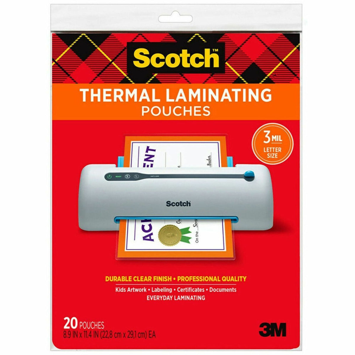 Scotch Thermal Laminating Pouches - TP3854-20