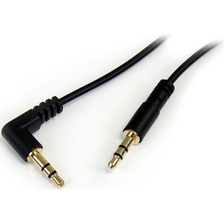 StarTech.com 6 ft Slim 3.5mm to Right Angle Stereo Audio Cable - M/M - MU6MMSRA