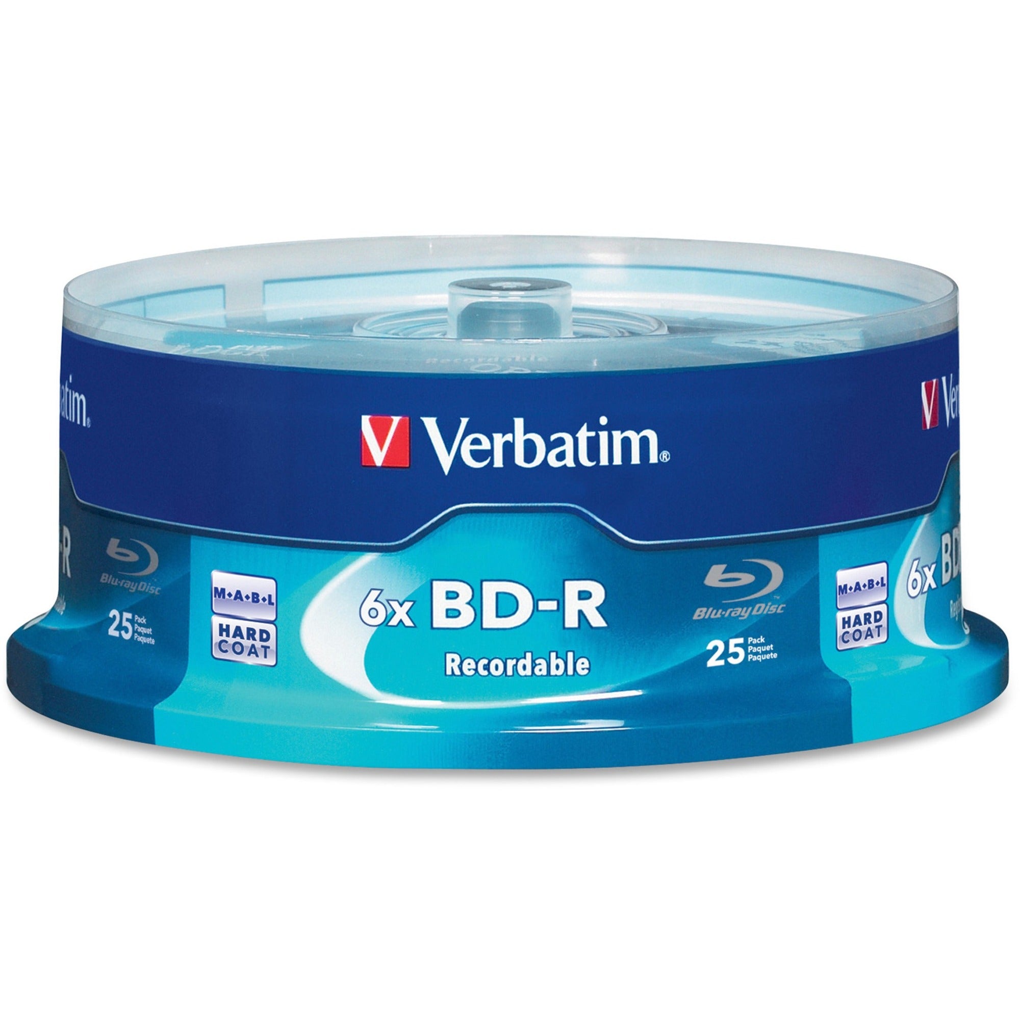 Verbatim 97457 Blu-ray Recordable Media - BD-R - 16x - 25 GB - 25 Pack Spindle - 97457