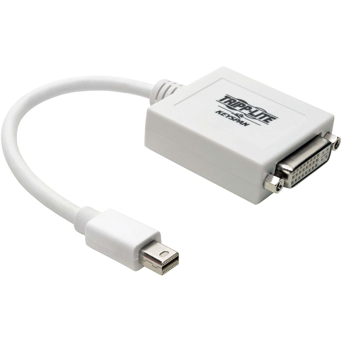 Tripp Lite by Eaton Keyspan Mini DisplayPort to DVI Adapter Video Converter for Mac/PC White (M/F) 6-in. (15.24 cm) - P137-06N-DVI