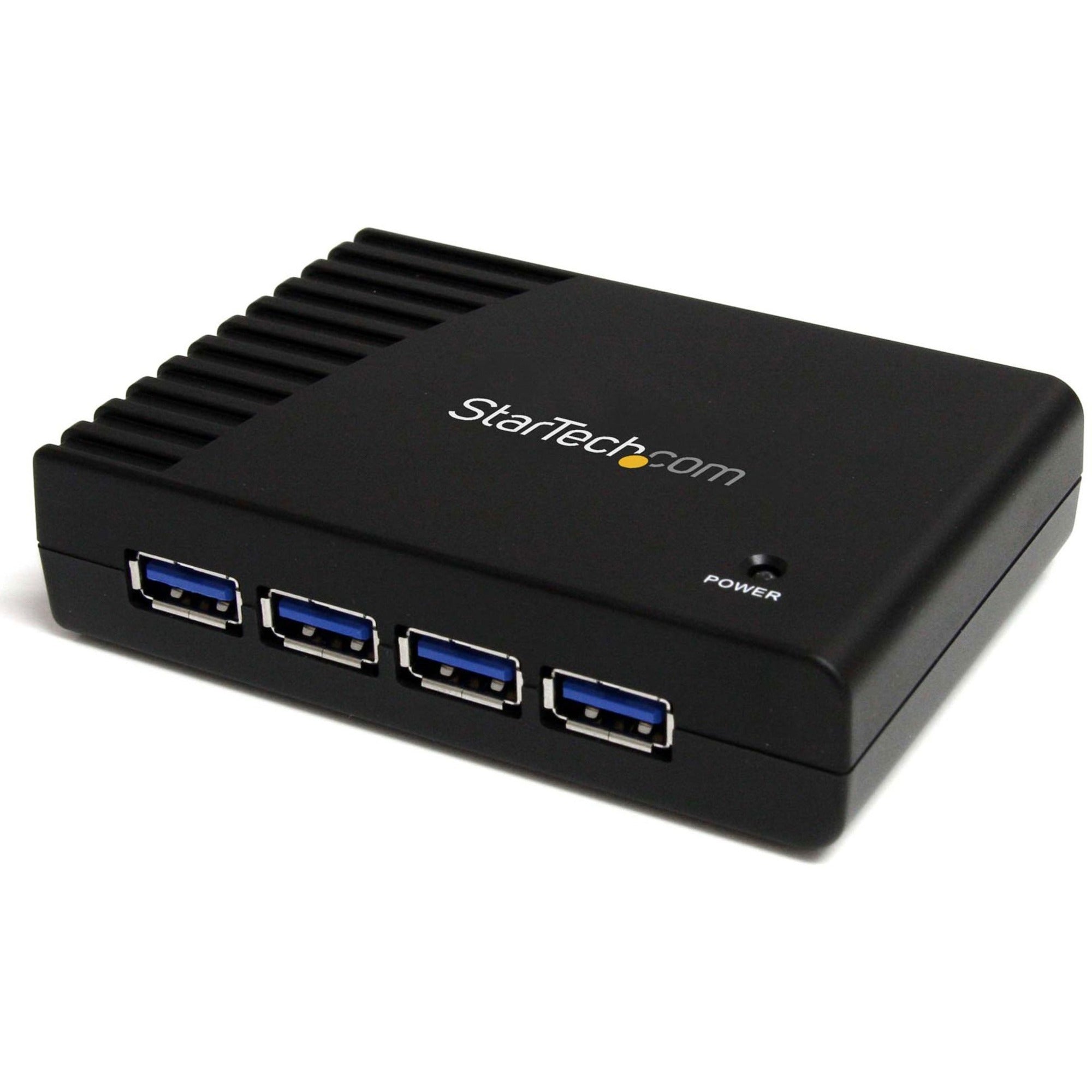 StarTech.com 4 Port Black SuperSpeed USB 3.0 Hub - 5Gbps - ST4300USB3