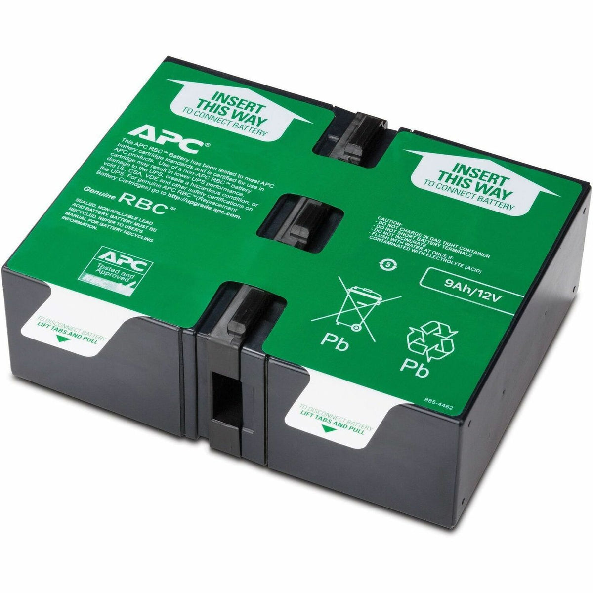 APC Replacement Battery Cartridge for Smart-UPS Line Interactive, 24V 9Ah lead-acid battery, 2-year repair or replace warranty - APCRBC124