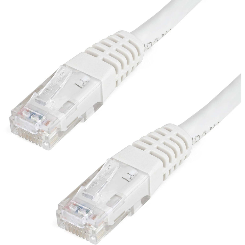 StarTech.com 10ft CAT6 Ethernet Cable - White Molded Gigabit - 100W PoE UTP 650MHz - Category 6 Patch Cord UL Certified Wiring/TIA - C6PATCH10WH