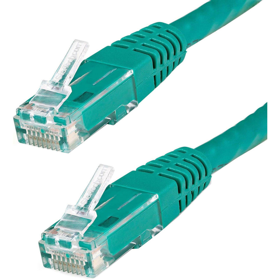 StarTech.com 10ft CAT6 Ethernet Cable - Green Molded Gigabit - 100W PoE UTP 650MHz - Category 6 Patch Cord UL Certified Wiring/TIA - C6PATCH10GN