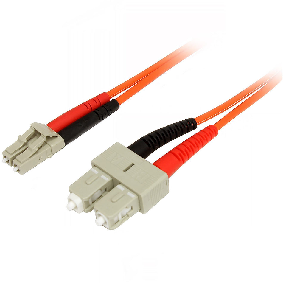 StarTech.com 2m Fiber Optic Cable - Multimode Duplex 50/125 - LSZH - LC/SC - OM2 - LC to SC Fiber Patch Cable - 50FIBLCSC2